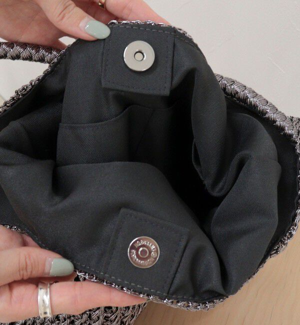 fredy emue「メタリックコード柄編みワンハンドルバッグ」|ショルダー・メッセンジャー|