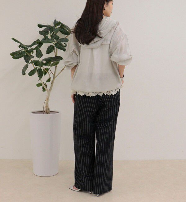 fredy emue「ストライプセミワイドタックパンツ」|チノ|