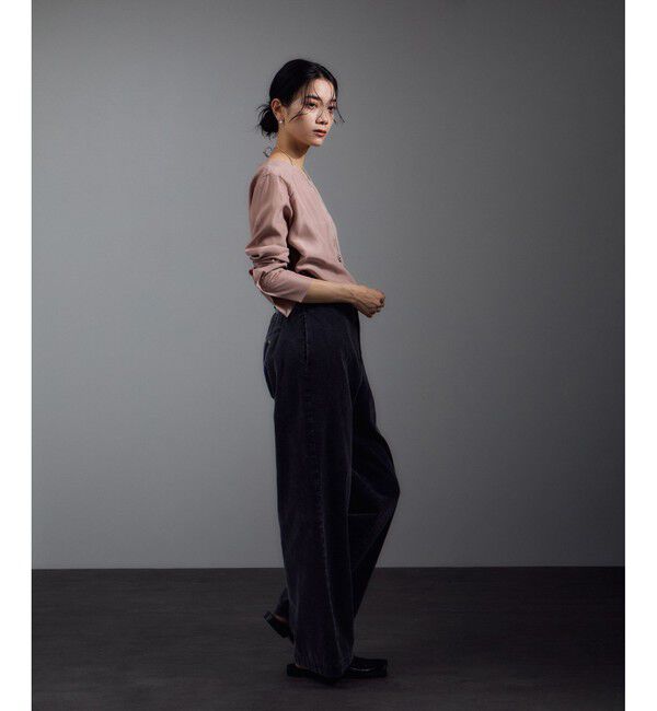 SALON adam et rope'「[25AW]GENTLE SILK ロングスリーブプルオーバー【セットアップ対応・洗える】」|シャツ・ブラウス|