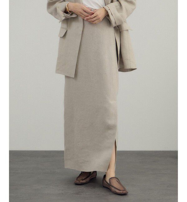 SALON adam et rope'「リネンドンゴロススカート/セットアップ対応」|スカート|ベージュ(27)