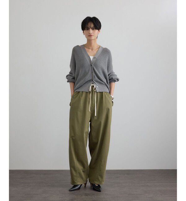 SALON adam et rope'「【WEB限定】コットンシルクネックスリットVネックカーディガン」|カーディガン|