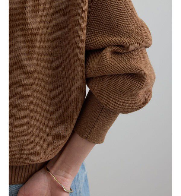 SALON adam et rope'「【WEB限定】コットンシルクネックスリットVネックカーディガン」|カーディガン|