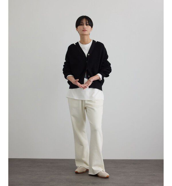 SALON adam et rope'「【WEB限定】コットンシルクネックスリットVネックカーディガン」|カーディガン|