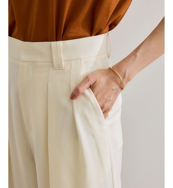 ROPE「【撥水】ウールタックトラウザーパンツ【雑誌掲載】」|チノ|