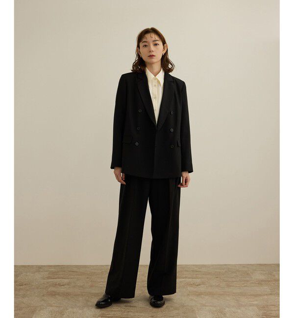 ROPE「【撥水】ウールタックトラウザーパンツ【雑誌掲載】」|チノ|