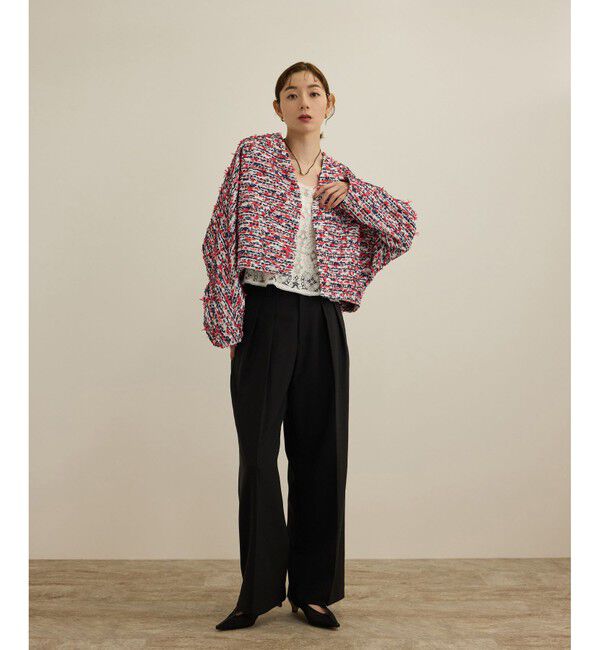 ROPE「【撥水】ウールタックトラウザーパンツ【雑誌掲載】」|チノ|