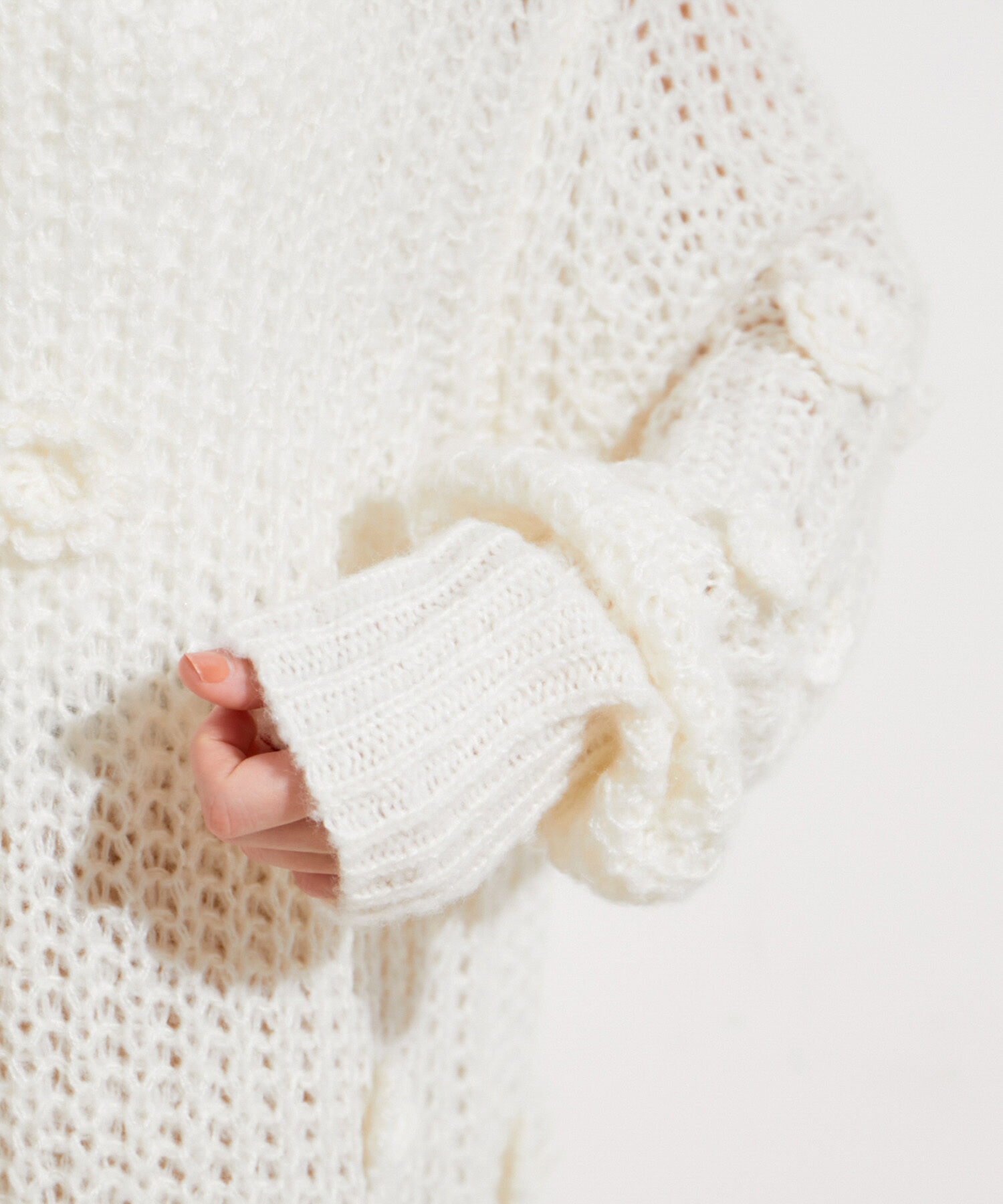 VIS「お花ぽんぽんシアーニット」|ニット・セーター|