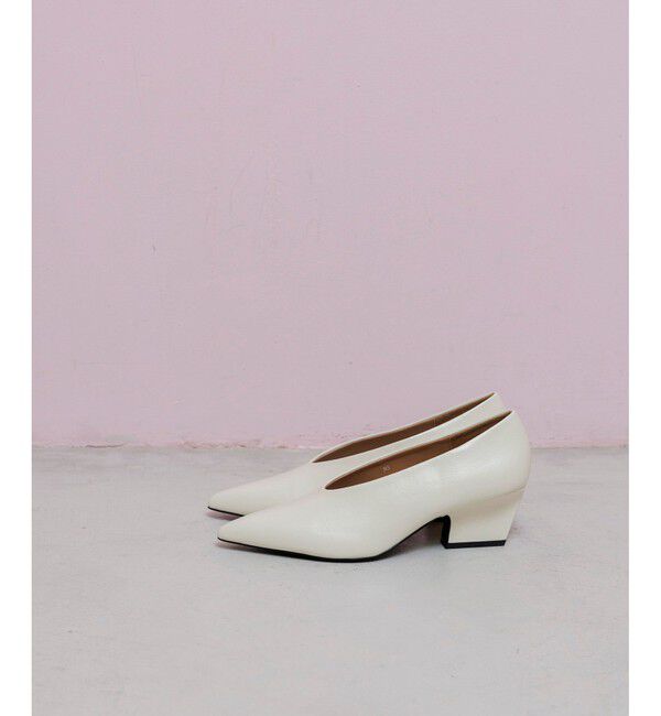 ADAM ET ROPE'「フォルムヒールポインテッドパンプス」|パンプス|