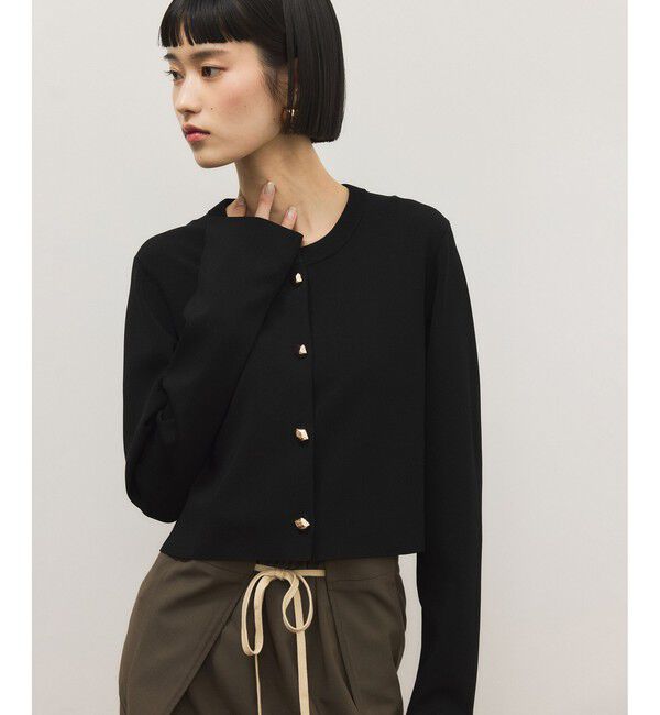 ADAM ET ROPE'「セレクトレングスコンパクトカーディガン/UV抑制/接触冷感」|カーディガン|ブラック(01)