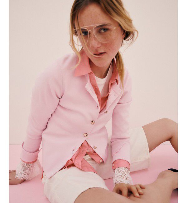 ADAM ET ROPE'「セレクトレングスコンパクトカーディガン/UV抑制/接触冷感」|カーディガン|ピンク(63)