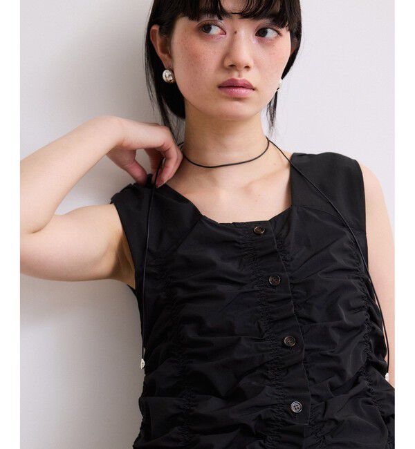 ADAM ET ROPE'「【WEB限定】シャーリングジレ」|ベスト・ジレ|