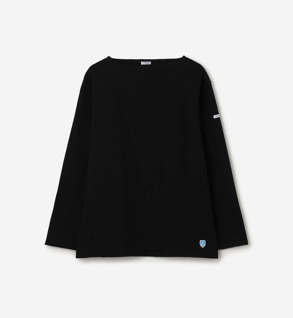 ORCIVAL「ORCIVAL | コットンロード ボートネック フレンチバスクTシャツ MEN」|Tシャツ・カットソー|BLACK