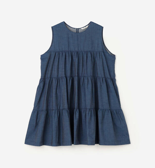 GYMPHLEX「Gymphlex | インディゴデニム ティアードチュニック WOMEN」|ワンピース|