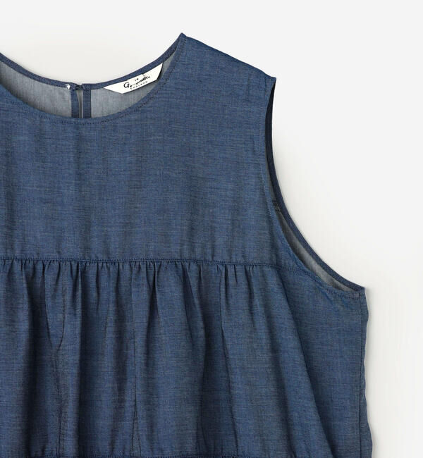 GYMPHLEX「Gymphlex | インディゴデニム ティアードチュニック WOMEN」|ワンピース|