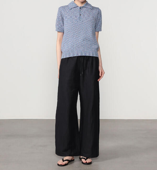  「COOHEM | マルチカラー コットンニットポロ WOMEN」|ニット・セーター|