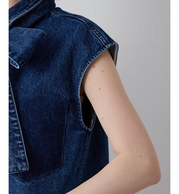  「デニムボウノースリーブシャツ」|シャツ・ブラウス|