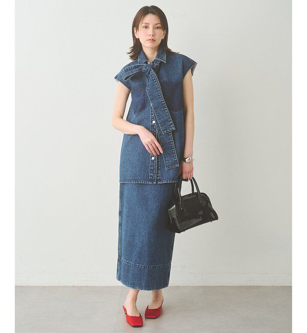  「デニムボウノースリーブシャツ」|シャツ・ブラウス|