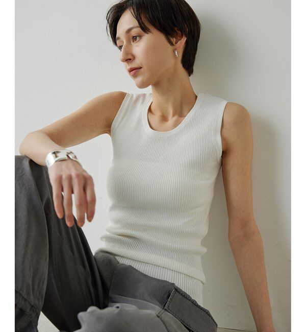 Drawing Numbers「【Drawing Numbers】リブニットタンク」|ニット・セーター|ホワイト