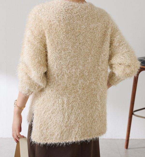  「ビーンズヤーンVネックニット」|ニット・セーター|