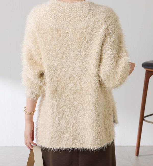  「ビーンズヤーンVネックニット」|ニット・セーター|