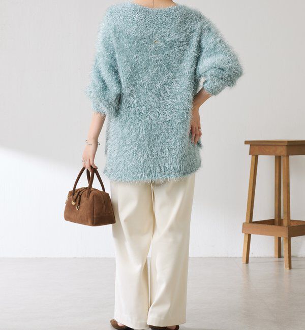  「ビーンズヤーンVネックニット」|ニット・セーター|