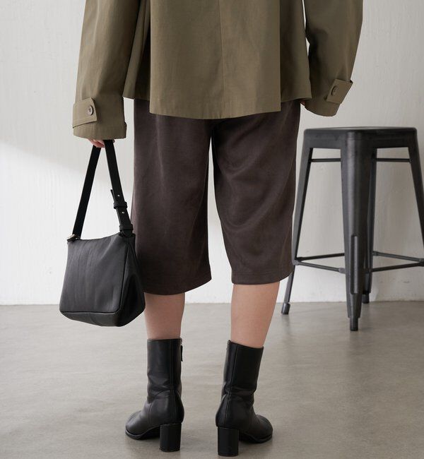  「Q.anos スエードハーフパンツ」|デニム|