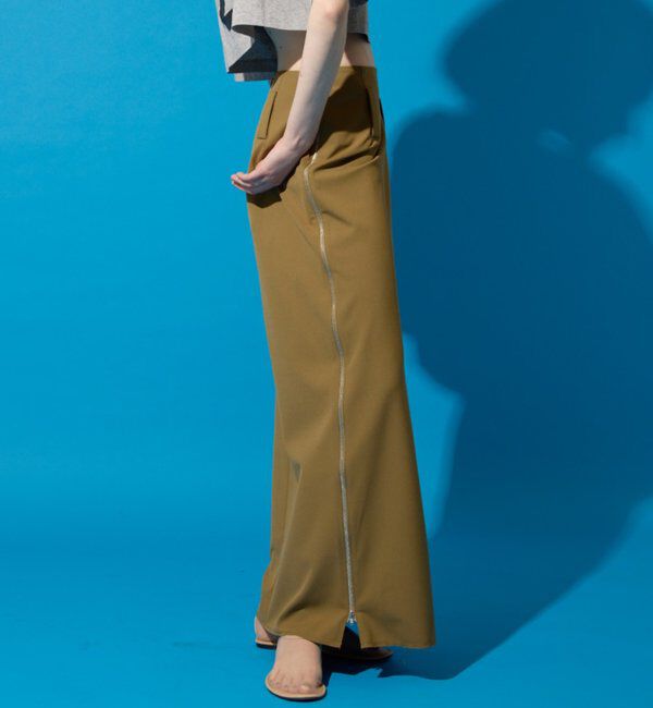  「	【CEPIE./セピエ】サイドジップスカート」|スカート|カーキ