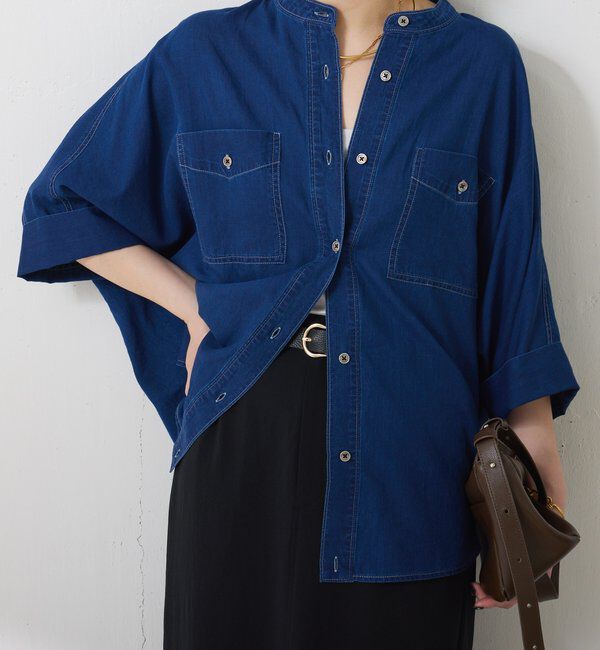  「Q.anos　ドルマンシアーデニムシャツ」|シャツ・ブラウス|