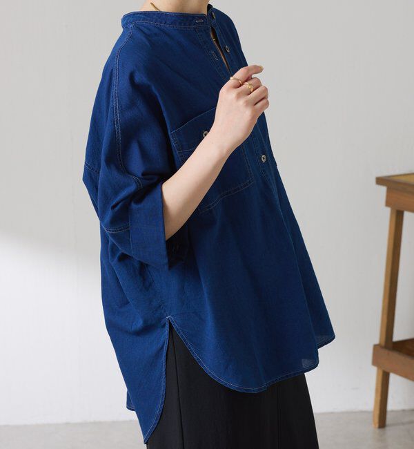  「Q.anos　ドルマンシアーデニムシャツ」|シャツ・ブラウス|