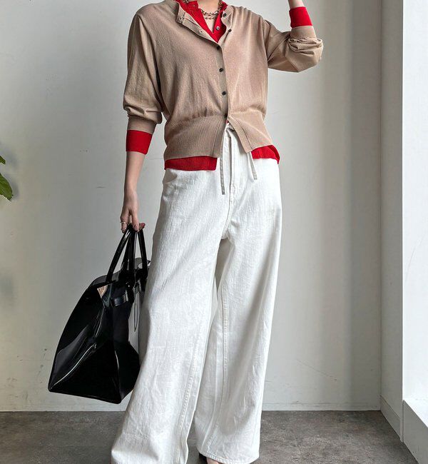  「【WEB限定】レイヤード風カーディガン」|カーディガン|