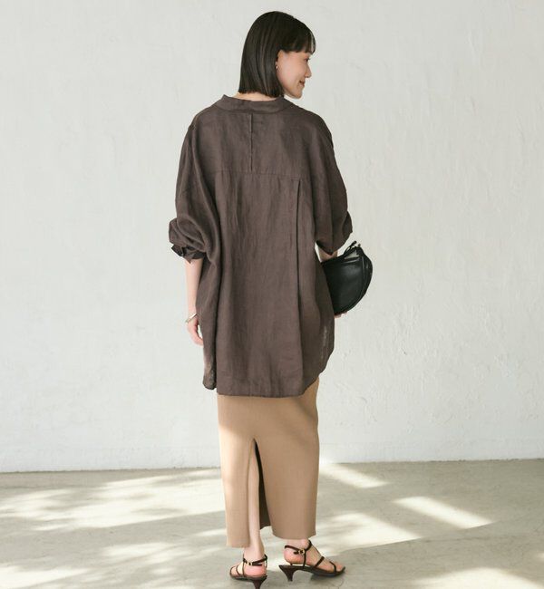  「予約【名品/サイズ展開あり】リネンワイドシャツ」|シャツ・ブラウス|