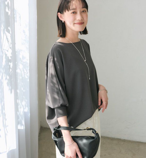  「予約【ON・OFF問わず活躍】リブ付きジョーゼットドルマンブラウス」|シャツ・ブラウス|