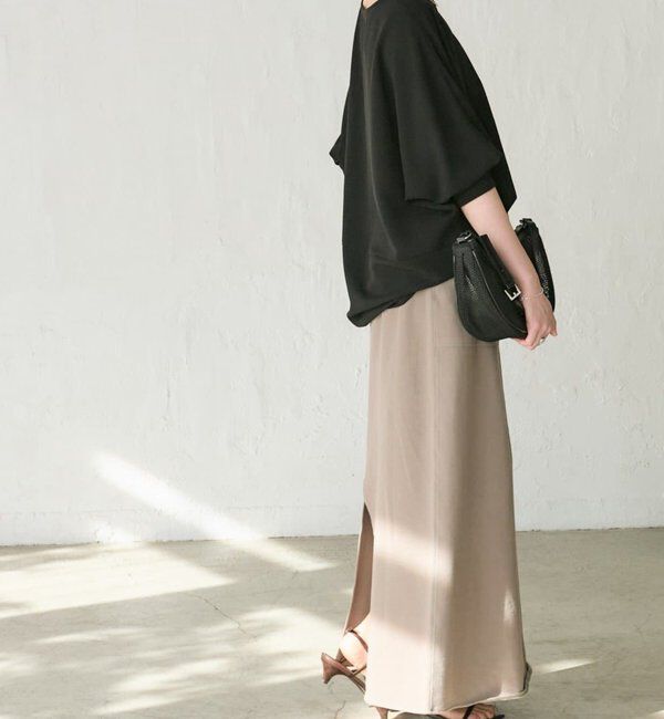  「予約【ON・OFF問わず活躍】リブ付きジョーゼットドルマンブラウス」|シャツ・ブラウス|