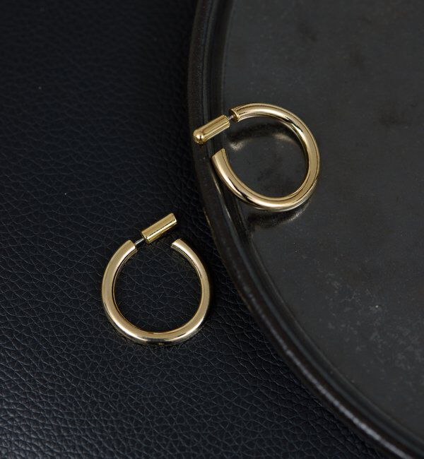  「メタルキャッチフープピアス」|リング|ゴールド