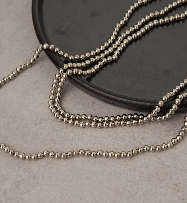  「レイヤードボールロングネックレス」|リング|