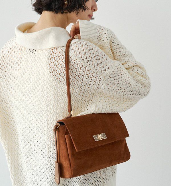  「スエードフラップミニトートバッグ」|トートバッグ|ブラウン