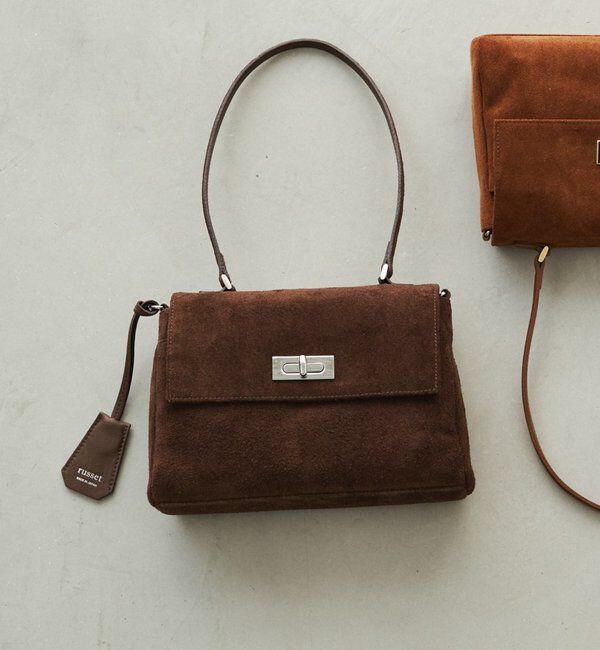  「スエードフラップミニトートバッグ」|トートバッグ|ダークブラウン