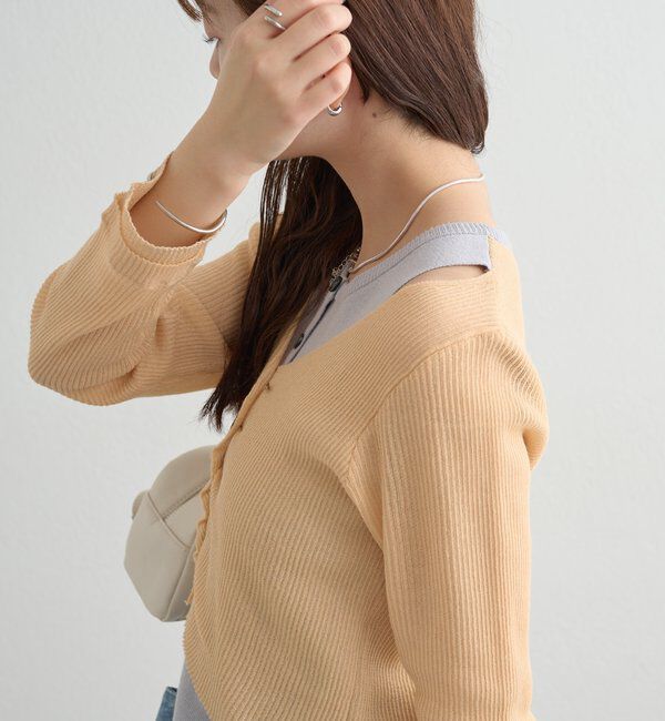  「ショルダースリットレイヤードニット」|ニット・セーター|
