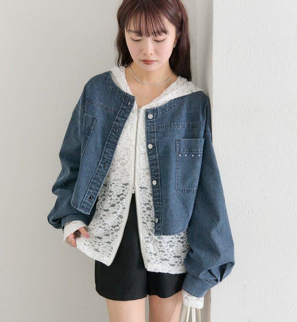  「スタッズデニムシャツジャケット」|シャツ・ブラウス|