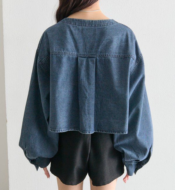  「スタッズデニムシャツジャケット」|シャツ・ブラウス|