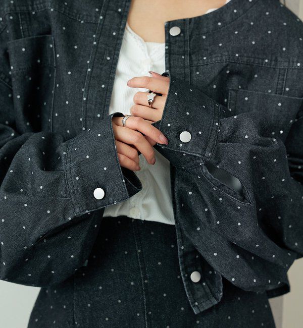  「スタッズデニムシャツジャケット」|シャツ・ブラウス|