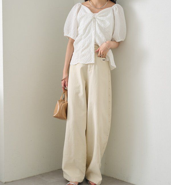  「ハートネックパフブラウス」|シャツ・ブラウス|