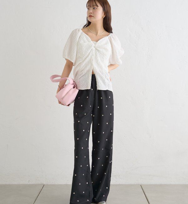  「ハートネックパフブラウス」|シャツ・ブラウス|