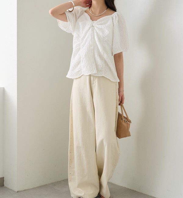  「ハートネックパフブラウス」|シャツ・ブラウス|