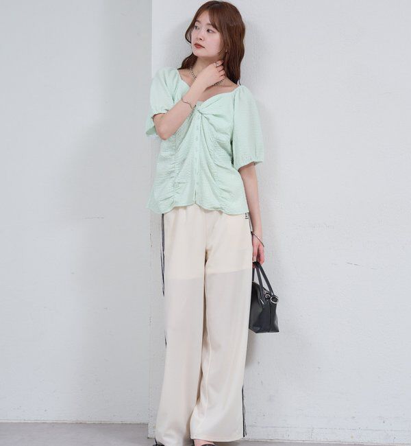  「ハートネックパフブラウス」|シャツ・ブラウス|