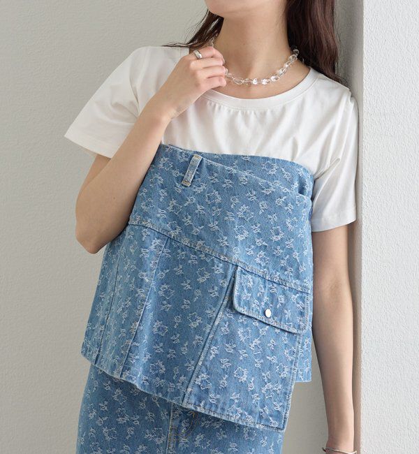  「フラワーデニムラップスカート」|スカート|