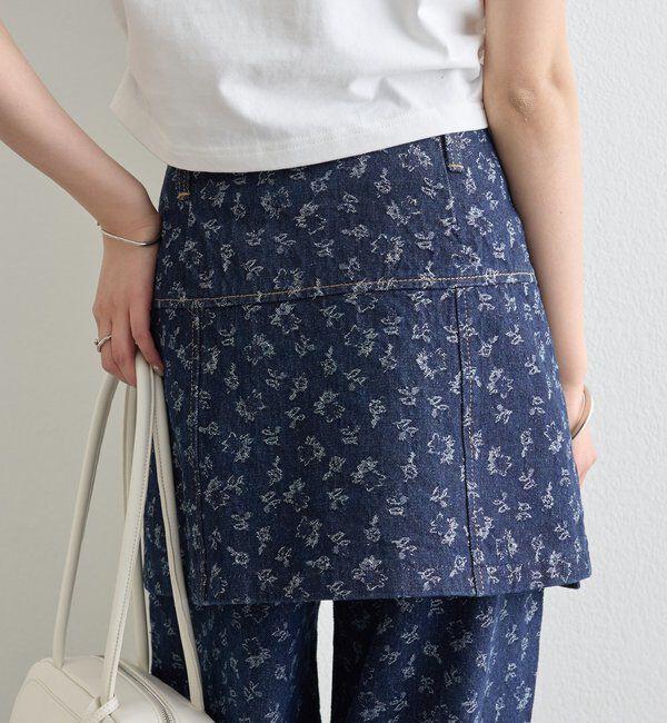  「フラワーデニムラップスカート」|スカート|
