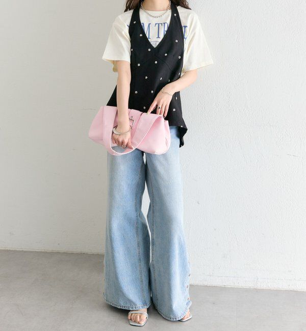  「ビジューフラワーホルタービスチェ」|シャツ・ブラウス|