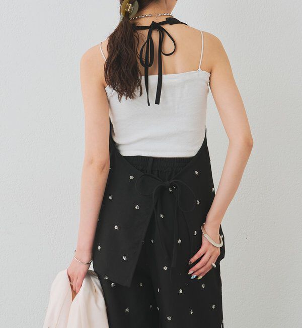  「ビジューフラワーホルタービスチェ」|シャツ・ブラウス|