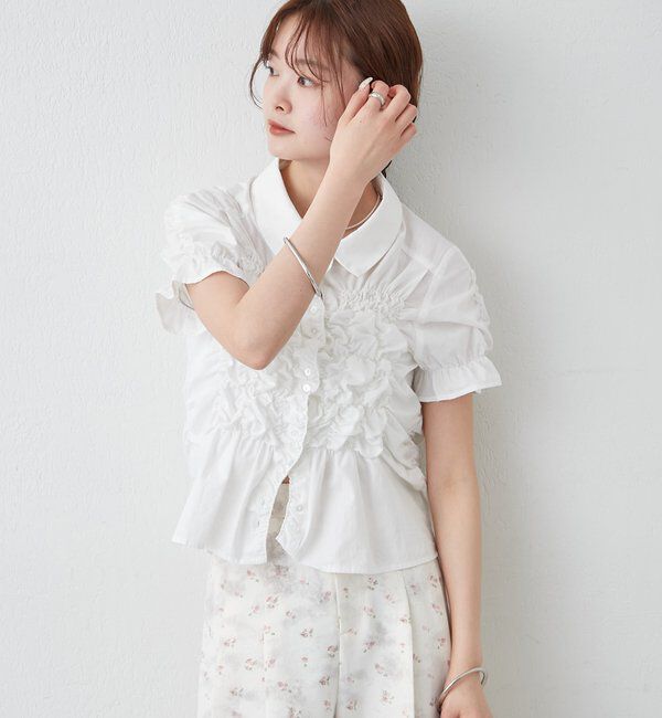  「シャーリングシェイプシャツ」|シャツ・ブラウス|